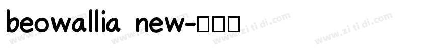 beowallia new字体转换